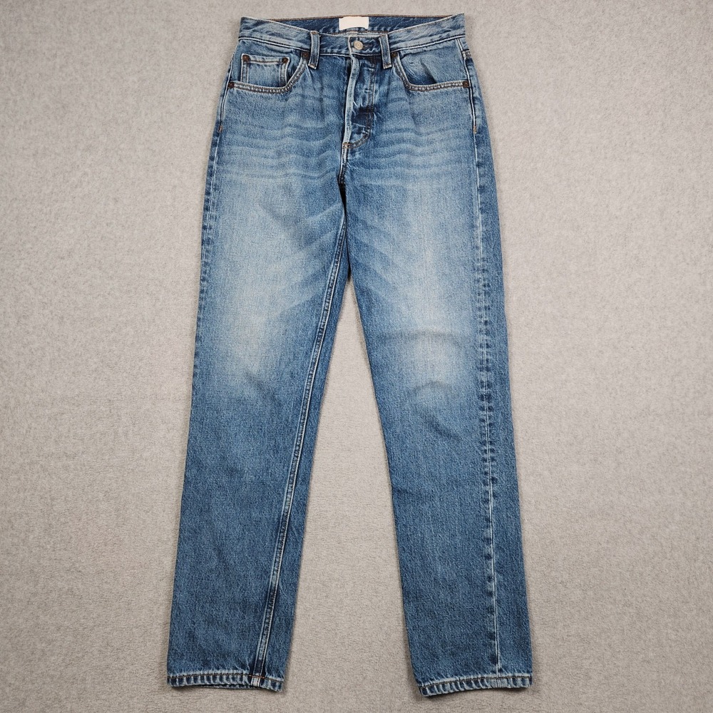 Boyish Jeans Womens 28x32 Blue Relaxed Straight‎ Leg Denim Pants Button Fly